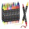 Acrylic Paint Pens, 32 Colors Brush Tip and Fine Tip (Dual Tip) Paint Markers for Rock Painting, Water Based Acrylic Painting Supplies for Fabric Painting,Wood, Plastic, Canvas, Easter Egg